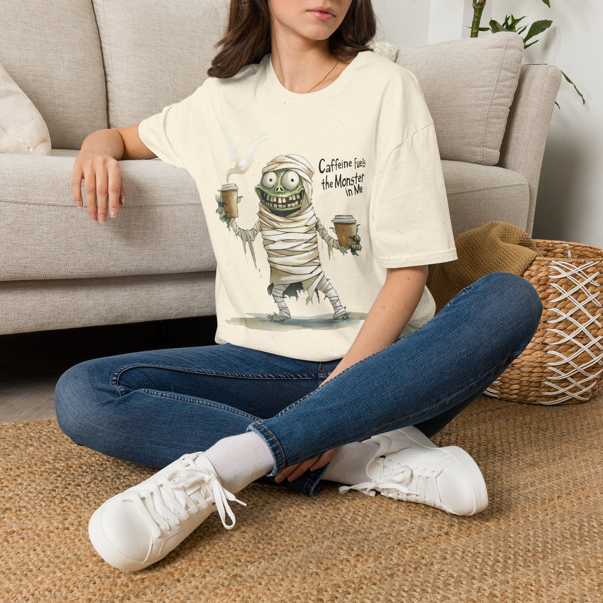 Caffeine Fuels the Monster in Me Unisex Softstyle T-Shirt