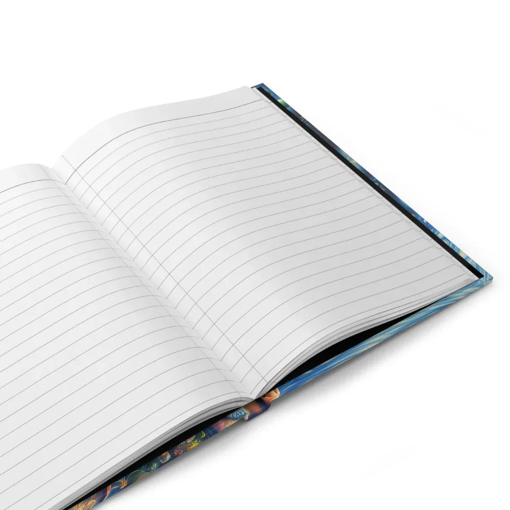 Lined Journal for Writers opened in white background