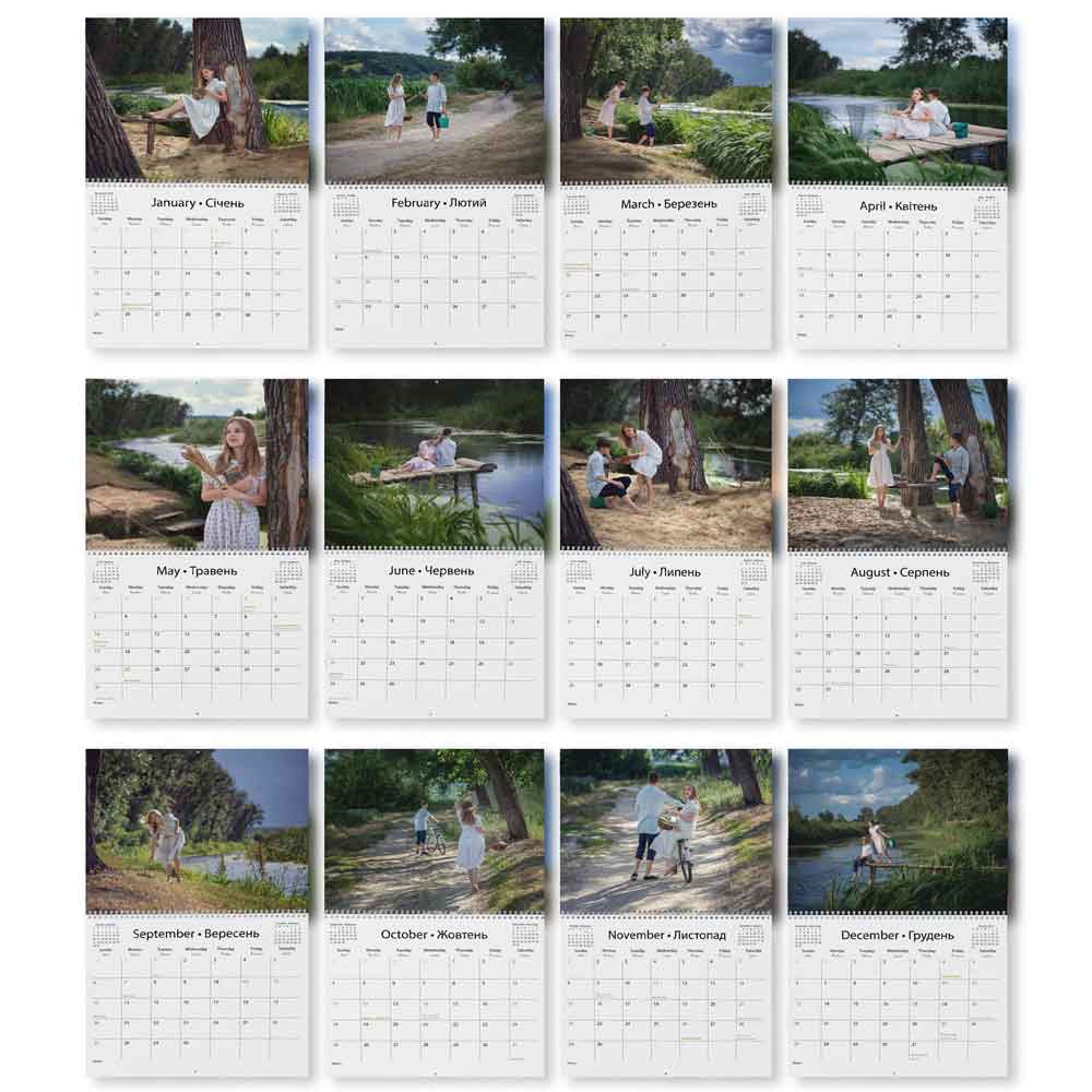 Large wall calendar, gifts for siblings, sentimental family gift