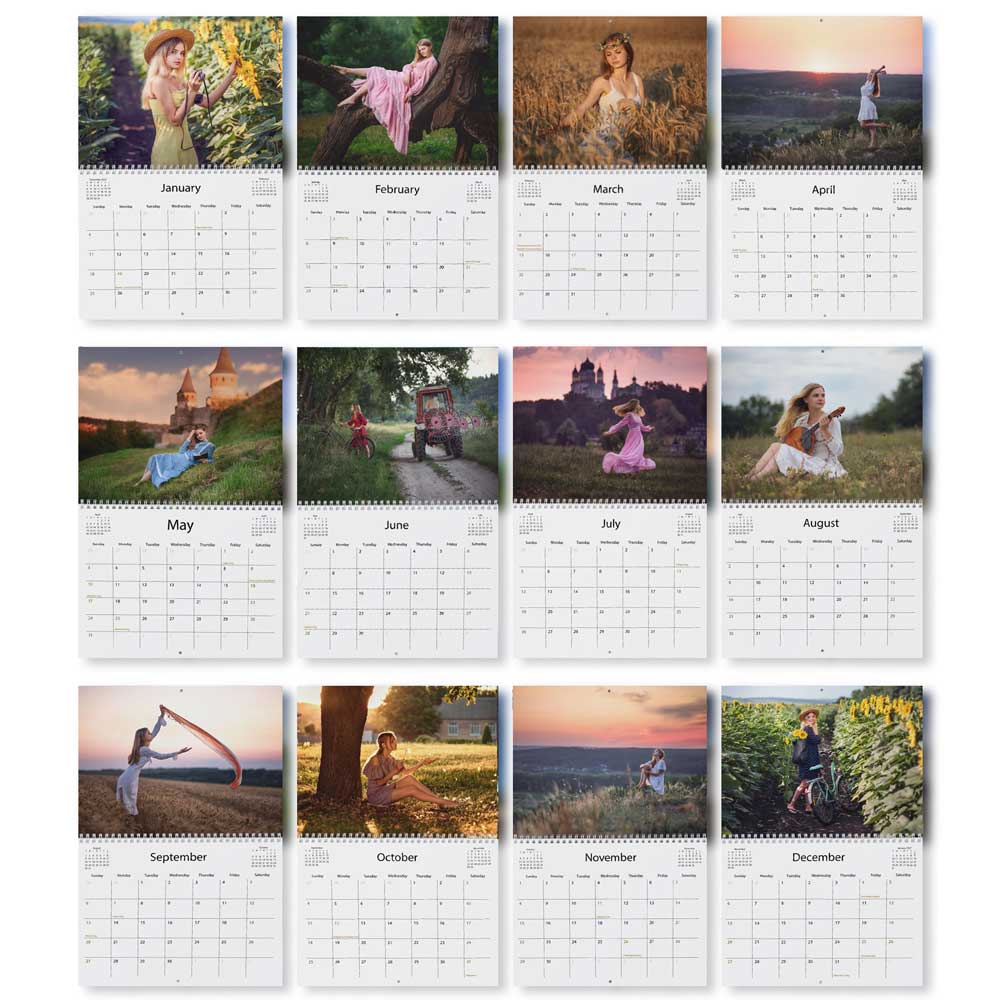 Large wall calendar, gifts for sister, sentimental family gift