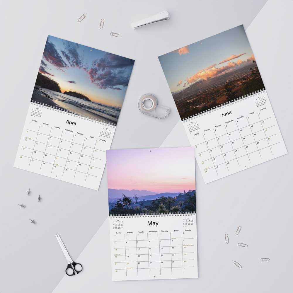 Monthly Wall Calendar, sky calendar