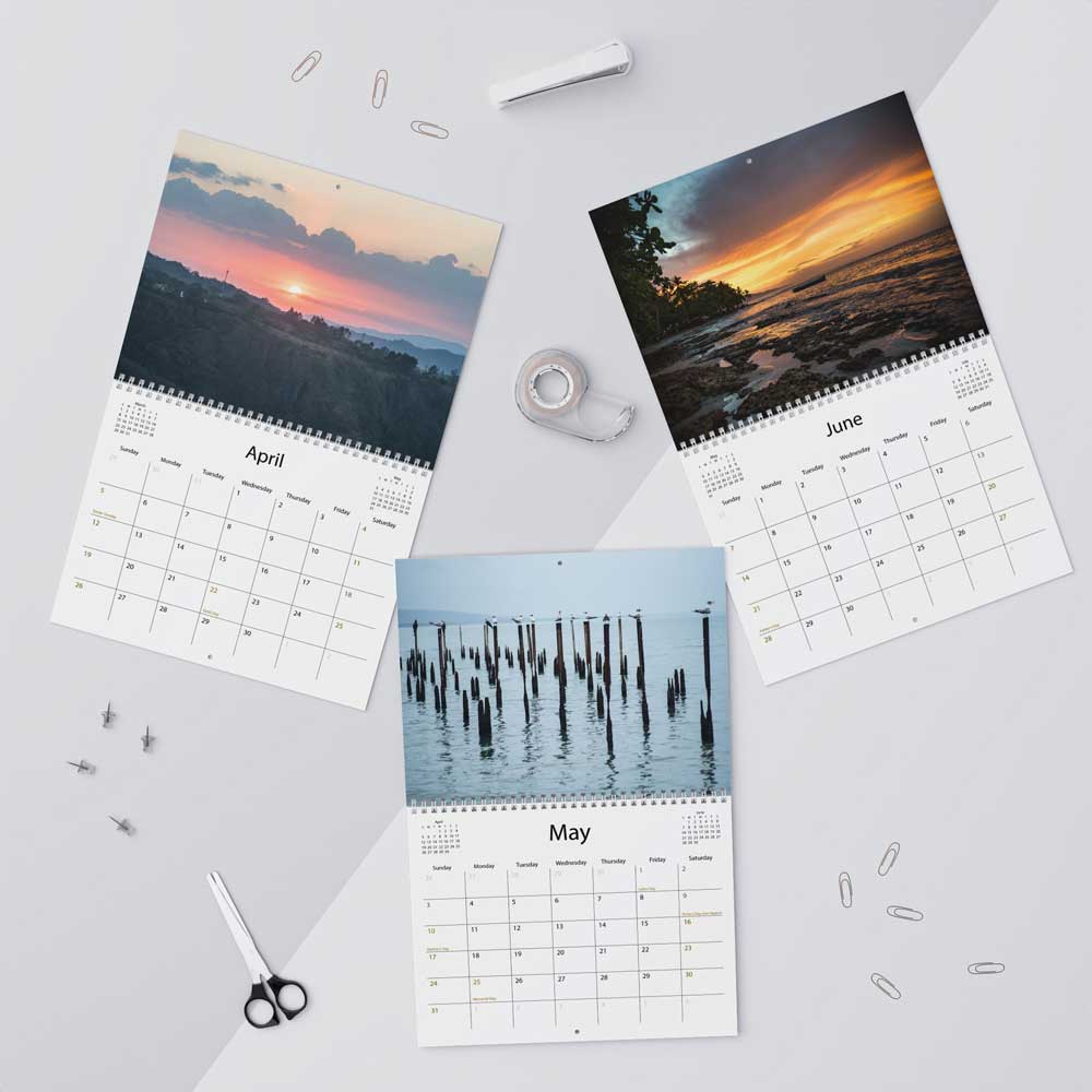 Cahuita, Costa Rica, paper calendar, Costa Rica Calendars