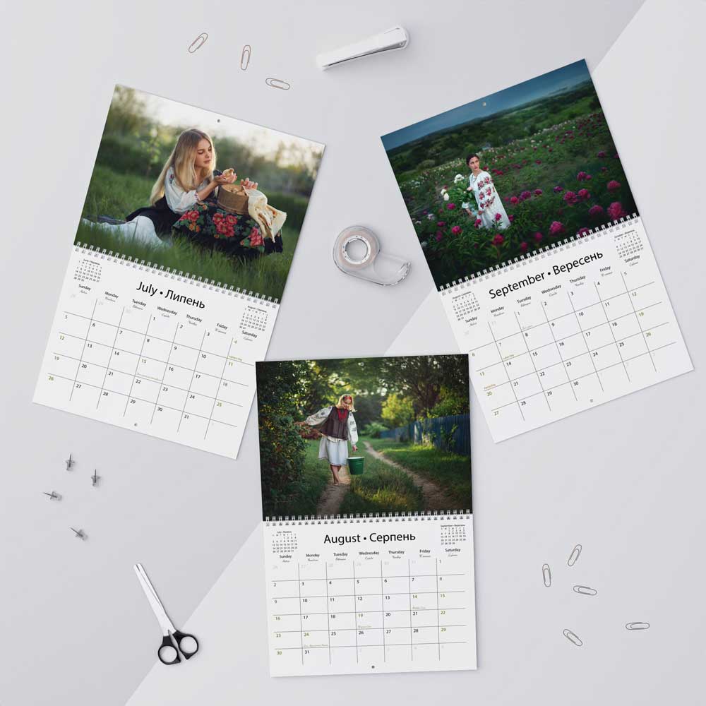 gifts for culture lovers, ukrainian gifts, women calendars