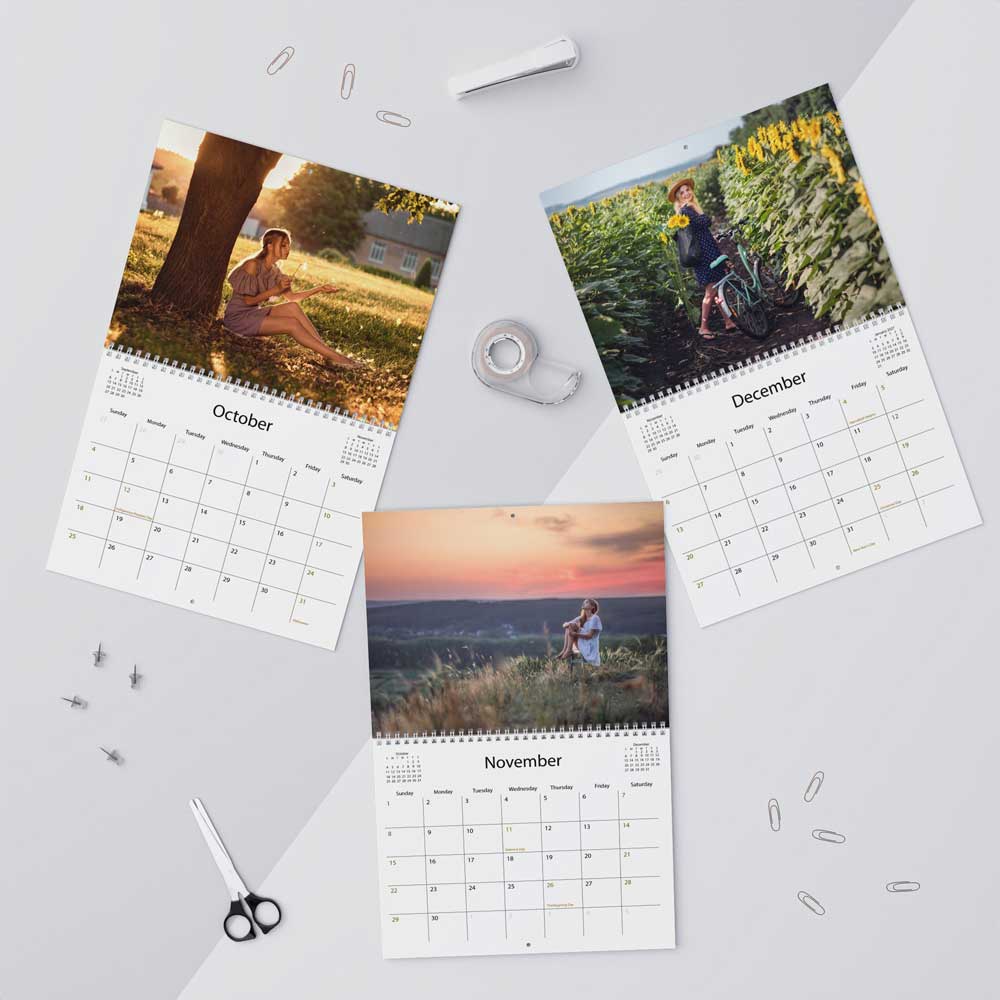 Professional photo calendar, gifts for family, childhood memories