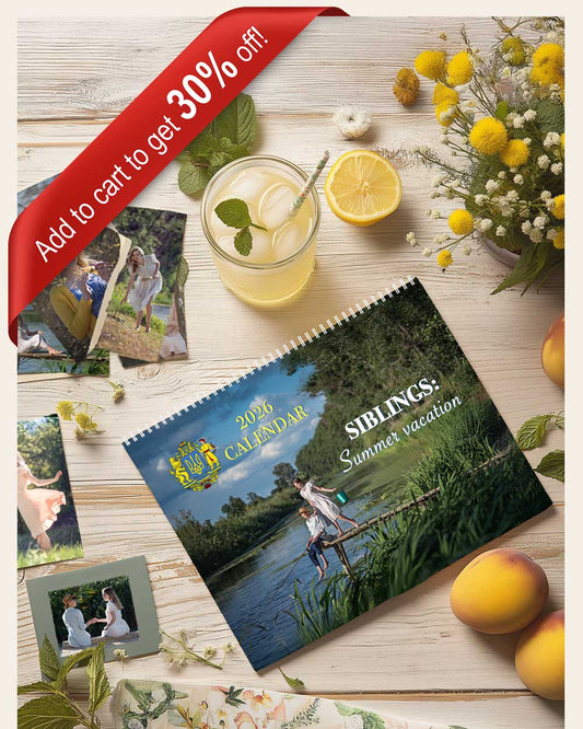 Cute wall calendar, gift for daughter, 2026 calendar