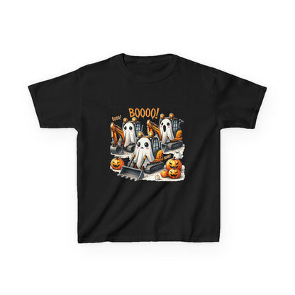 Excavators Boo Halloween Kids Heavy Cotton™ Tee | Fun & Spooky Tee for Little Excavator Fans