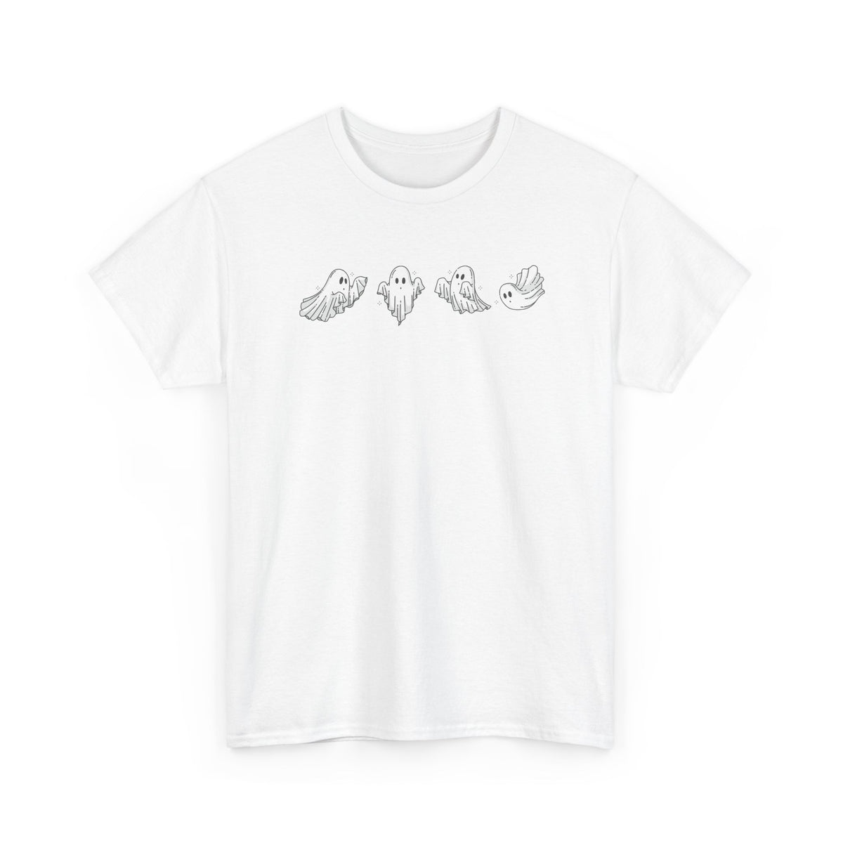 Ghost Sketch Tee — Minimal Cute Ghosts Shirt