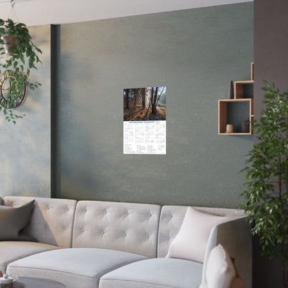 Autumn morning in Holosiivskyi Park in Kyiv | 2026 Ukrainian Calendar USA