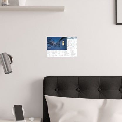 Moonlit night before Christmas | 2026 Ukrainian Calendar USA