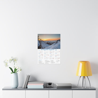 Winter landscape from Mountain of Bogdan Khmelnytskyi | 2026 Ukrainian Calendar USA