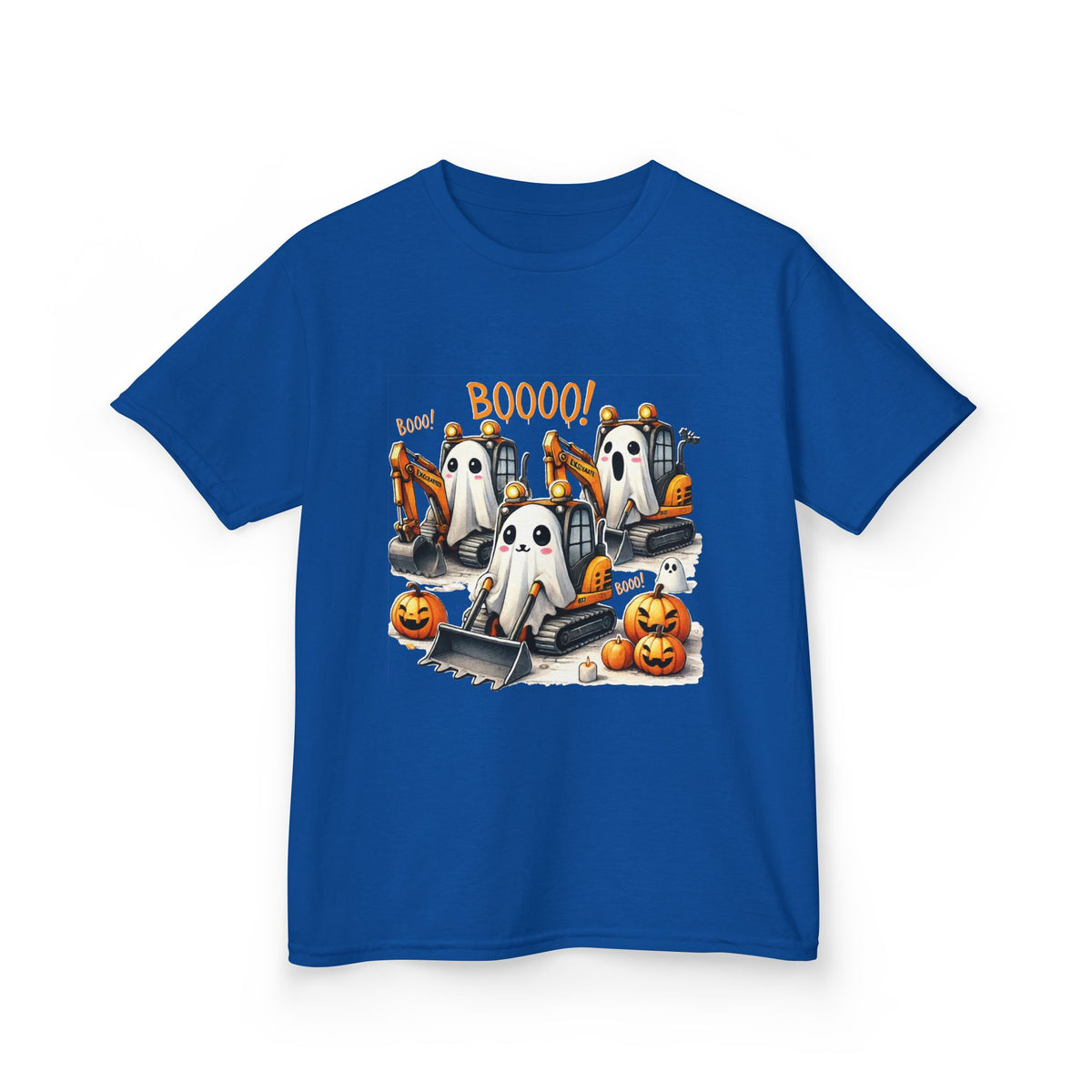 Excavators Boo Halloween Kids Heavy Cotton™ Tee | Fun & Spooky Tee for Little Excavator Fans