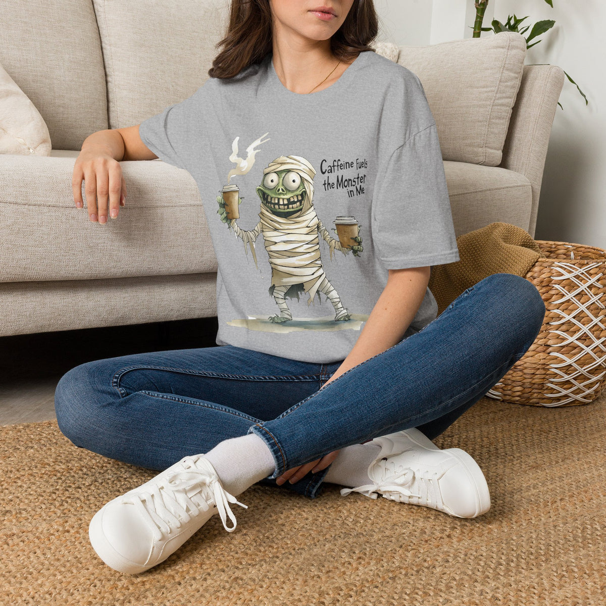 Caffeine Fuels the Monster in Me Unisex Softstyle T-Shirt