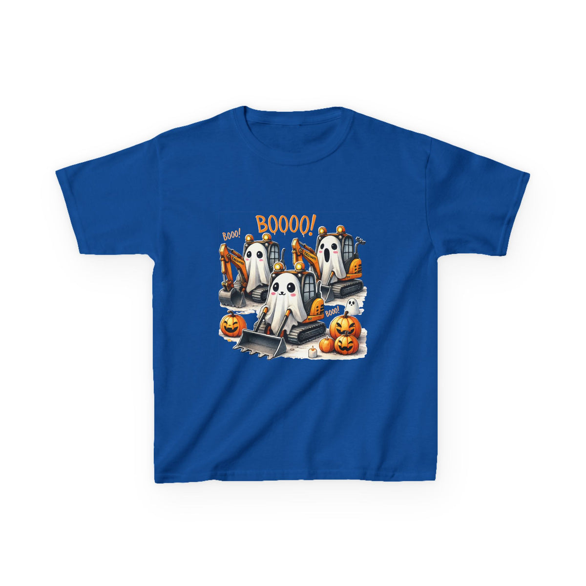 Excavators Boo Halloween Kids Heavy Cotton™ Tee | Fun & Spooky Tee for Little Excavator Fans