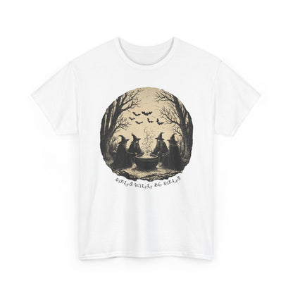 Girls Will Be Girls Halloween Unisex Heavy Cotton Tee | Witches' Night Celebration | Express Delivery Available