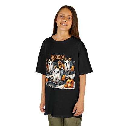 Excavators Boo Halloween Kids Heavy Cotton™ Tee | Fun & Spooky Tee for Little Excavator Fans