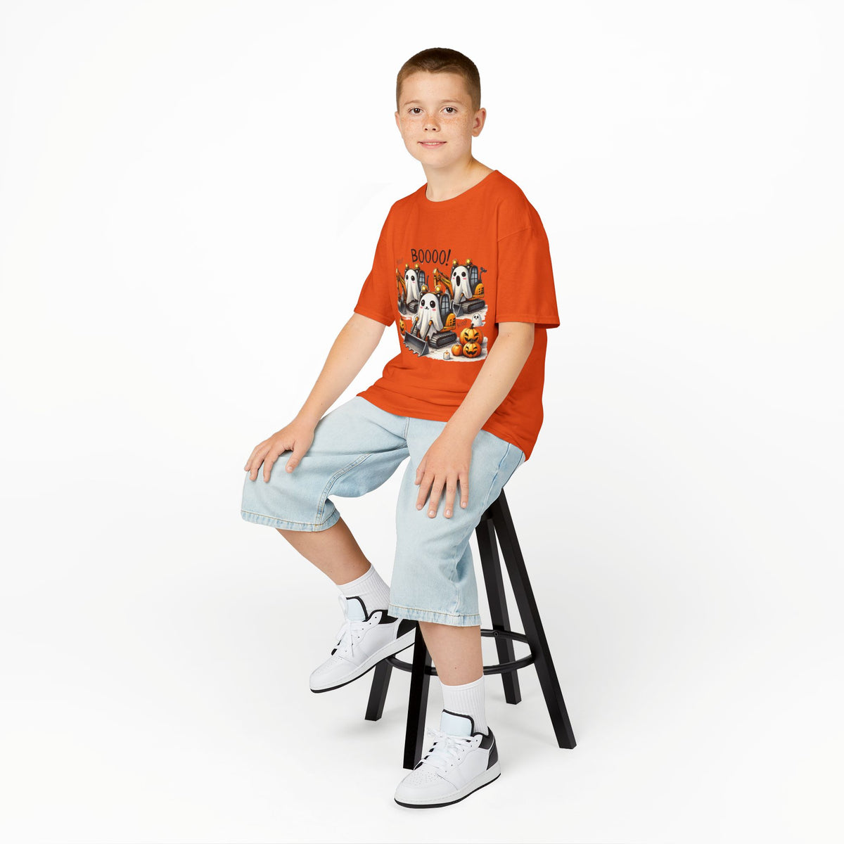 Excavators Boo Halloween Kids Heavy Cotton™ Tee | Fun & Spooky Tee for Little Excavator Fans