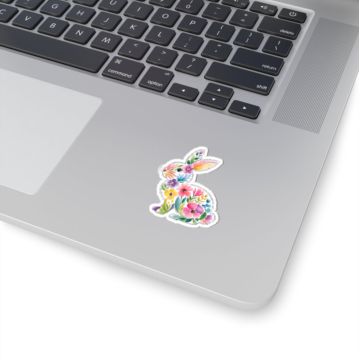 Floral Bunny Kiss-Cut Stickers - Perfect for Spring Decor & Gifts