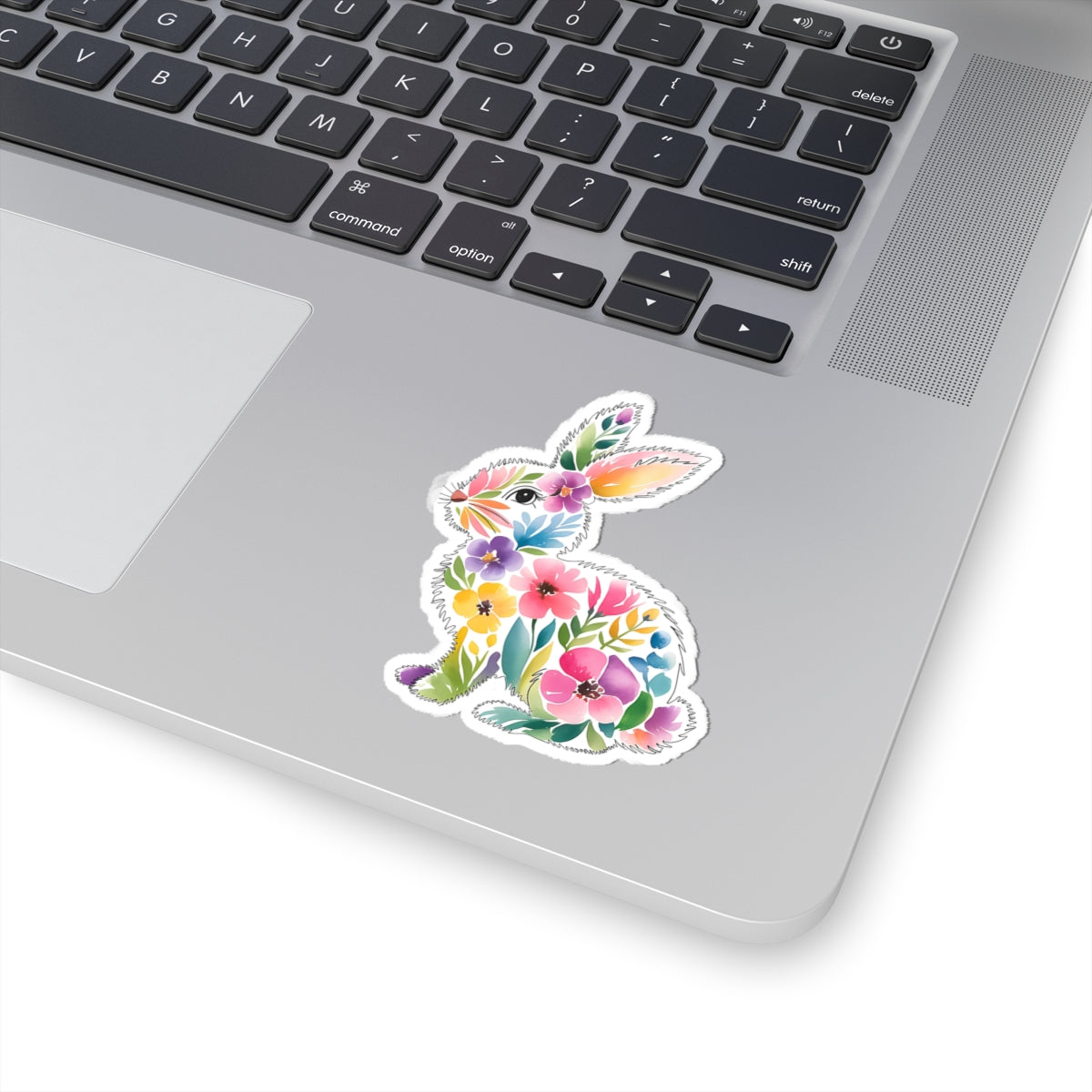 Floral Bunny Kiss-Cut Stickers - Perfect for Spring Decor & Gifts