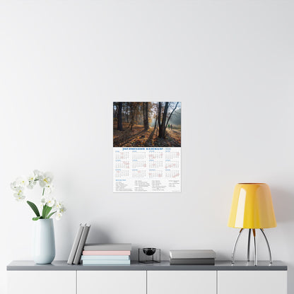 Autumn morning in Holosiivskyi Park in Kyiv | 2026 Ukrainian Calendar USA