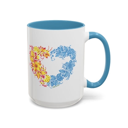 heart mug, cozy cup with heart art