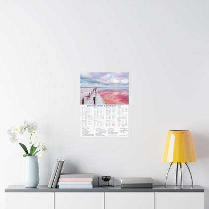 Salt lake "Pink" on the Arabat Spit | 2026 Ukrainian Calendar USA