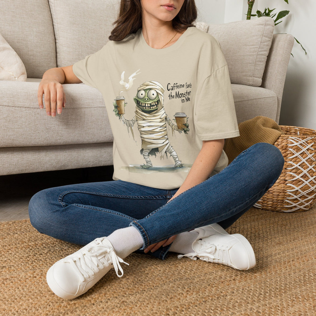 Caffeine Fuels the Monster in Me Unisex Softstyle T-Shirt