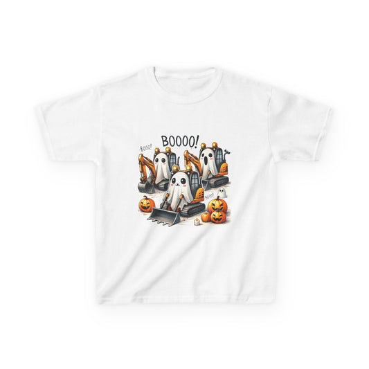 Excavators Boo Halloween Kids Heavy Cotton™ Tee | Fun & Spooky Tee for Little Excavator Fans