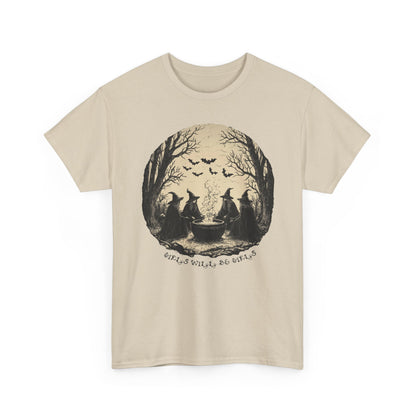 Girls Will Be Girls Halloween Unisex Heavy Cotton Tee | Witches' Night Celebration | Express Delivery Available