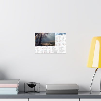 Autumn morning in Holosiivskyi Park in Kyiv | 2026 Ukrainian Calendar USA