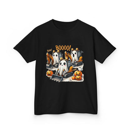 Excavators Boo Halloween Kids Heavy Cotton™ Tee | Fun & Spooky Tee for Little Excavator Fans
