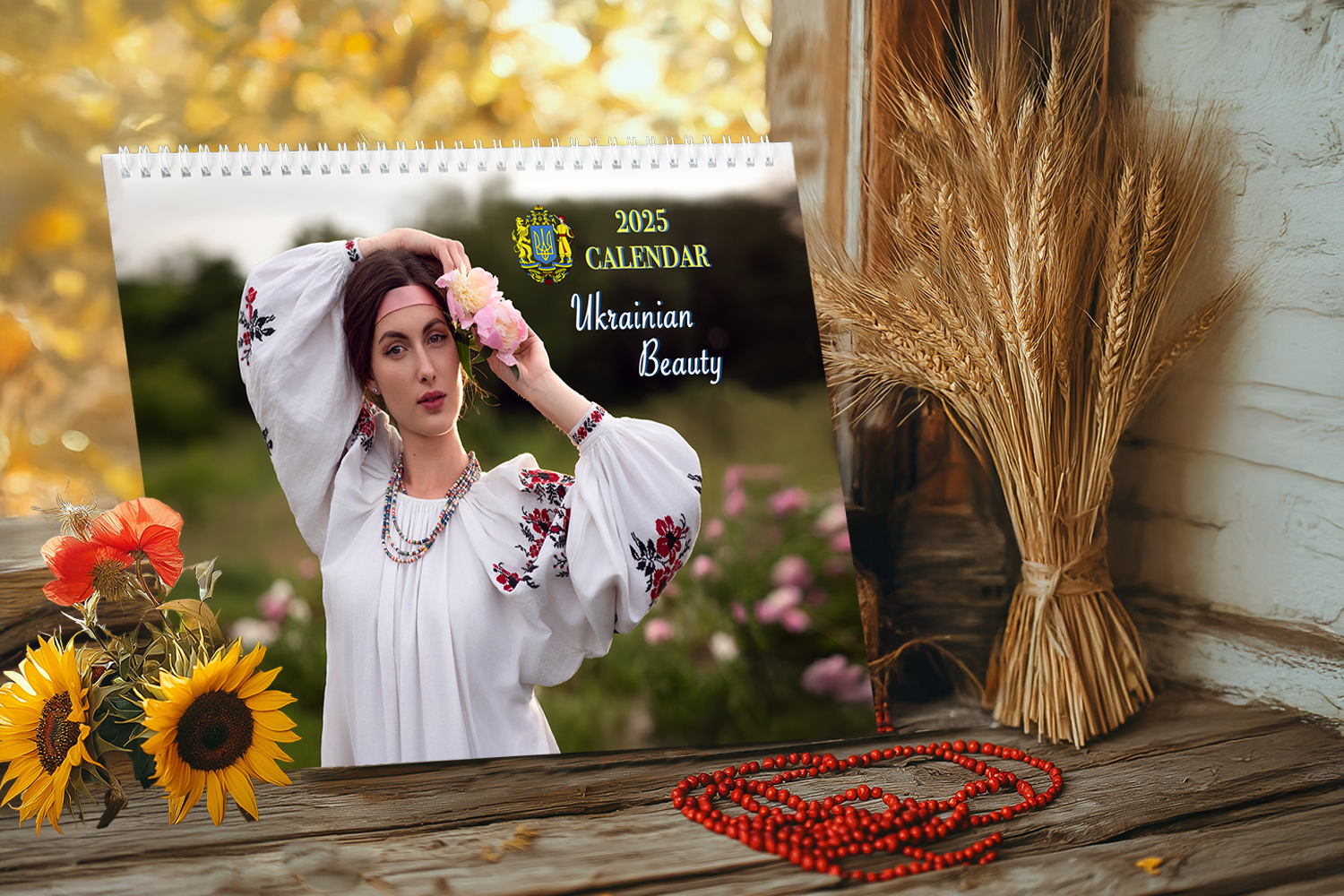 Load video: Featuring stunning portraits of Ukrainian women in traditional attire, surrounded by nature, each page captures elegance, heritage, and the timeless charm of Ukrainian culture. Soft lighting and graceful compositions evoke warmth, nostalgia, and deep national pride.