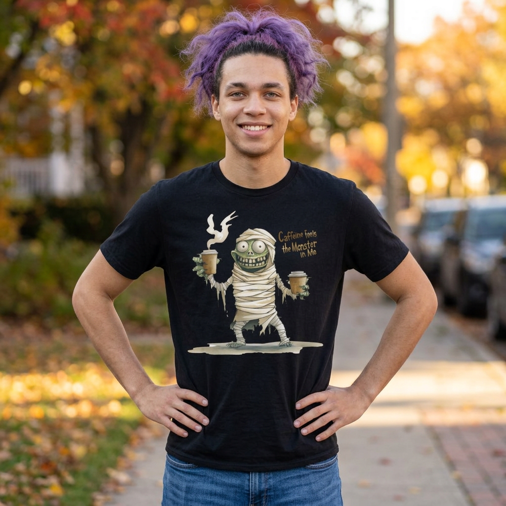 Caffeine Fuels the Monster in Me Unisex Softstyle T-Shirt