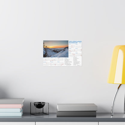 Winter landscape from Mountain of Bogdan Khmelnytskyi | 2026 Ukrainian Calendar USA