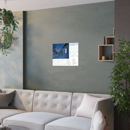 Moonlit night before Christmas | 2026 Ukrainian Calendar USA