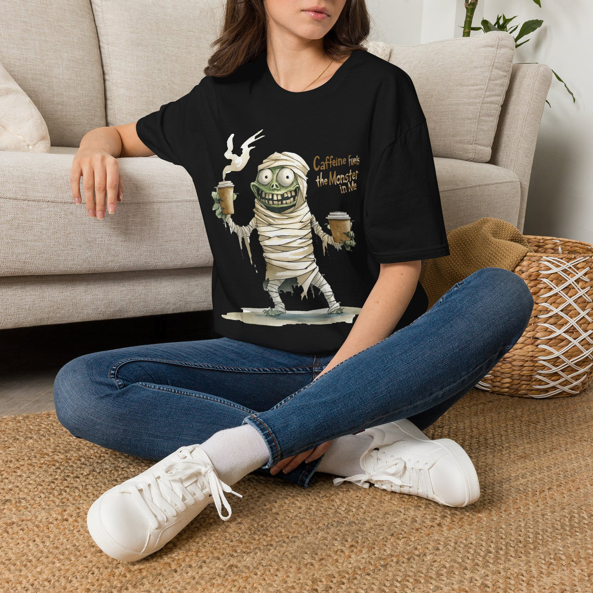 Caffeine Fuels the Monster in Me Unisex Softstyle T-Shirt