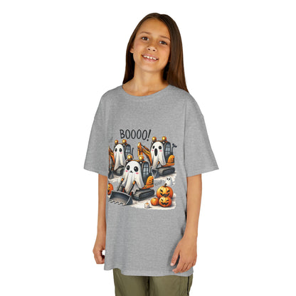 Excavators Boo Halloween Kids Heavy Cotton™ Tee | Fun & Spooky Tee for Little Excavator Fans