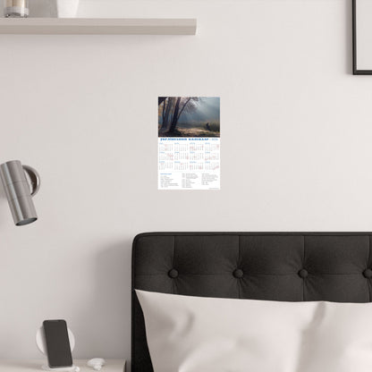 Autumn morning in Holosiivskyi Park in Kyiv | 2026 Ukrainian Calendar USA