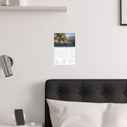 Autumn morning in Holosiivskyi Park in Kyiv | 2026 Ukrainian Calendar USA