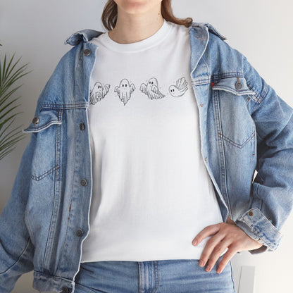 Ghost Sketch Tee — Minimal Cute Ghosts Shirt
