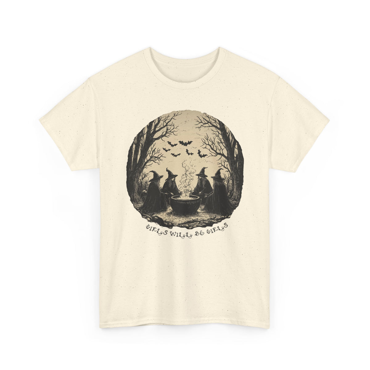 Girls Will Be Girls Halloween Unisex Heavy Cotton Tee | Witches' Night Celebration | Express Delivery Available