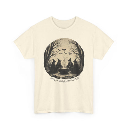 Girls Will Be Girls Halloween Unisex Heavy Cotton Tee | Witches' Night Celebration | Express Delivery Available