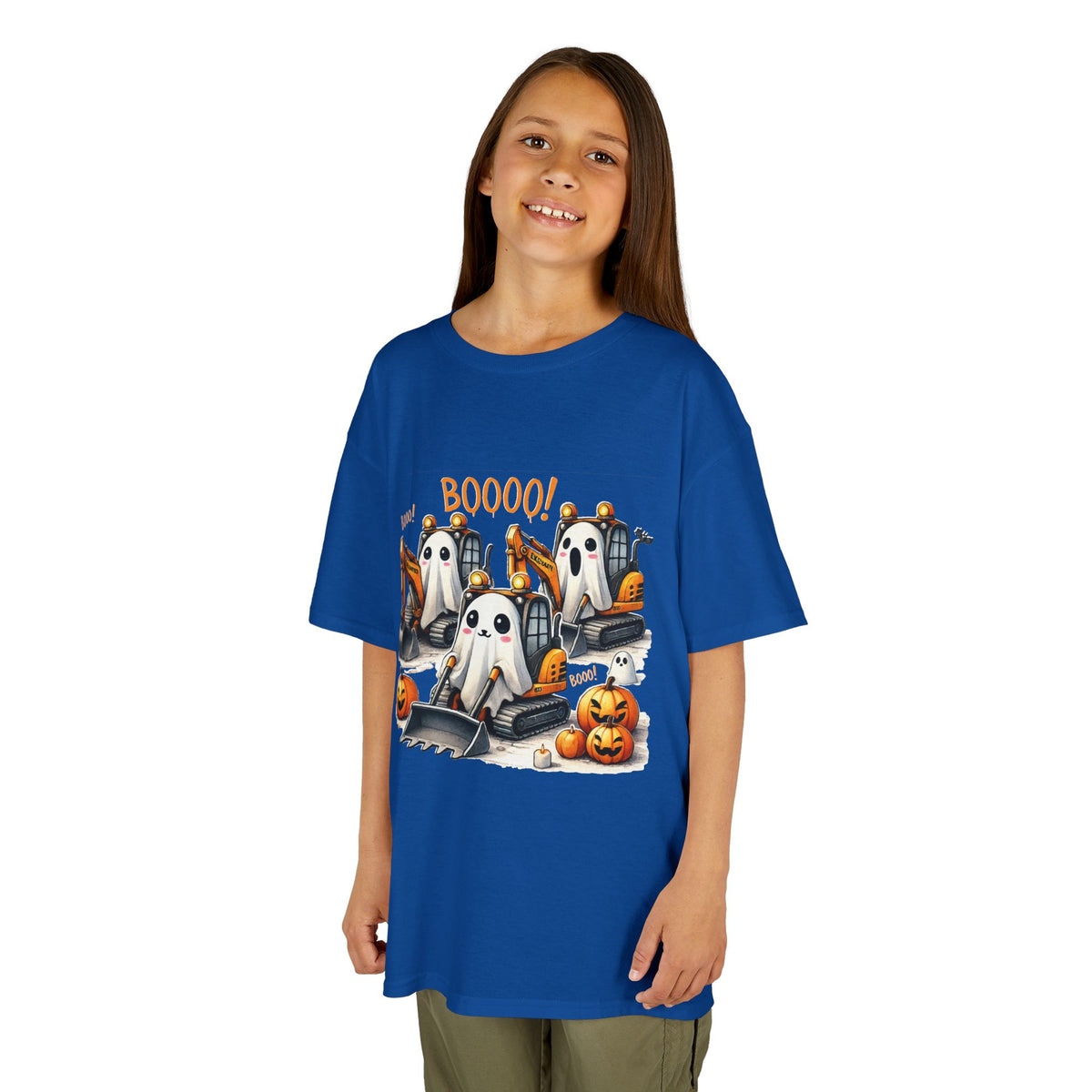 Excavators Boo Halloween Kids Heavy Cotton™ Tee | Fun & Spooky Tee for Little Excavator Fans