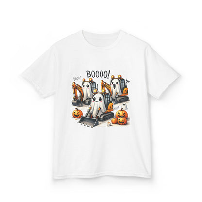 Excavators Boo Halloween Kids Heavy Cotton™ Tee | Fun & Spooky Tee for Little Excavator Fans