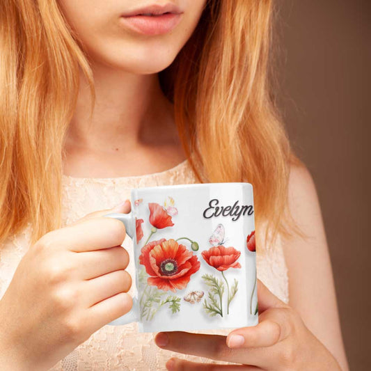coffee mugs, custom mugs, name Mugs, Evelyn mug, Evelyn