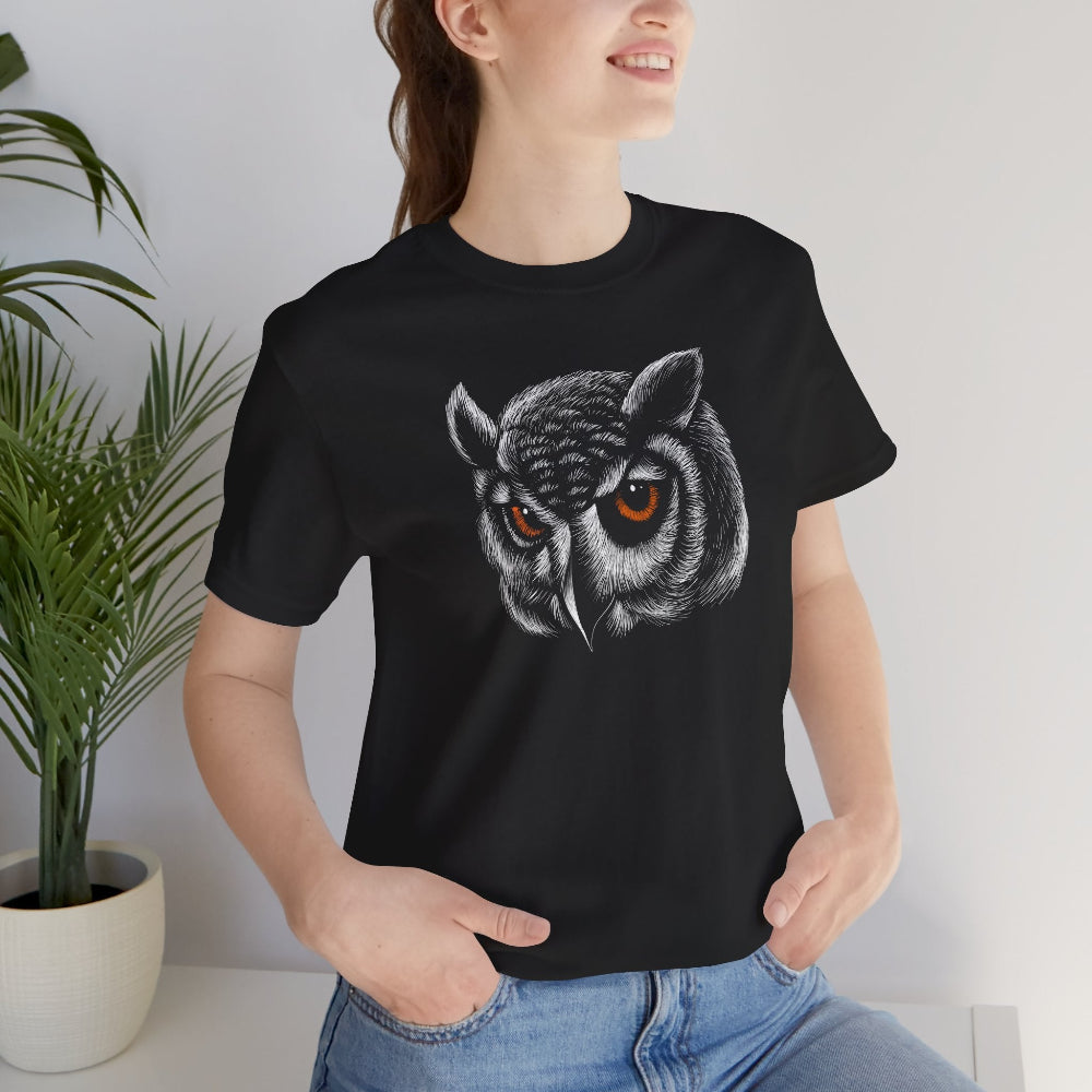 aesthetic t shirt with owl art for owl lovers