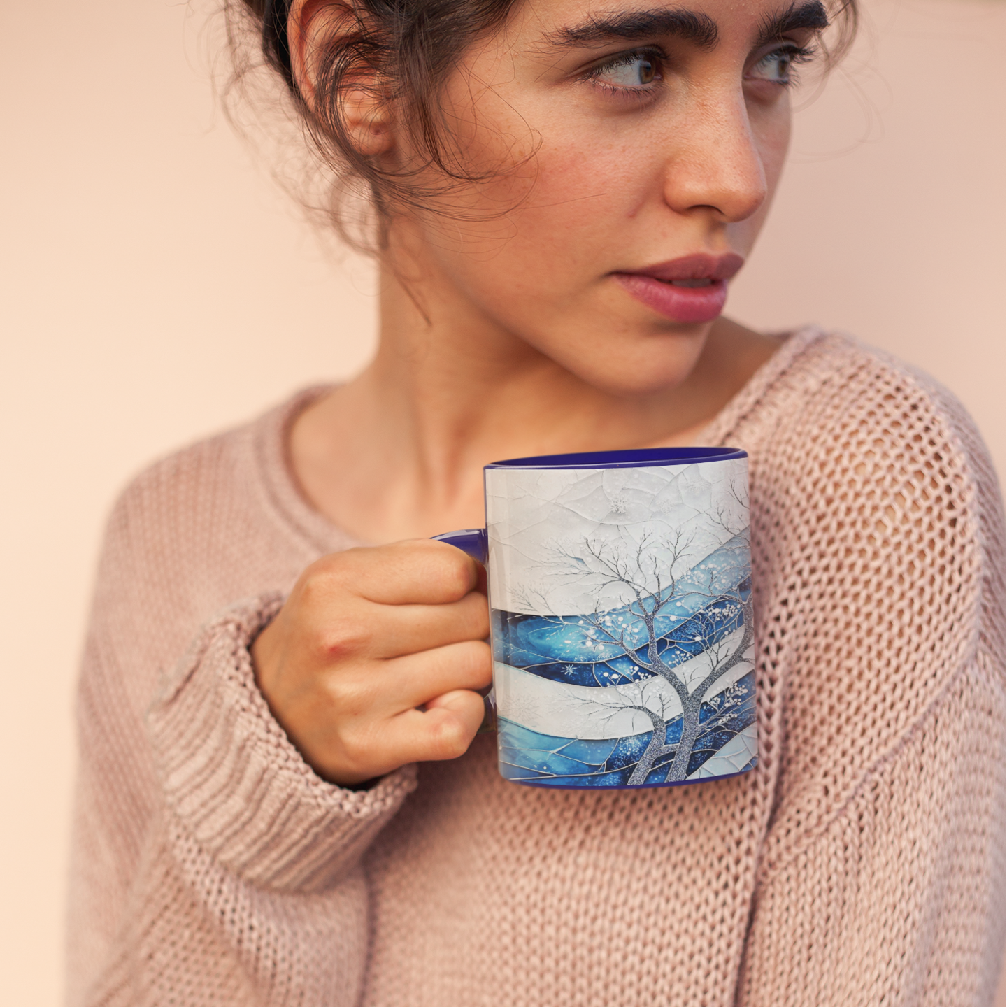 custom coffee mugs with stained glass design
