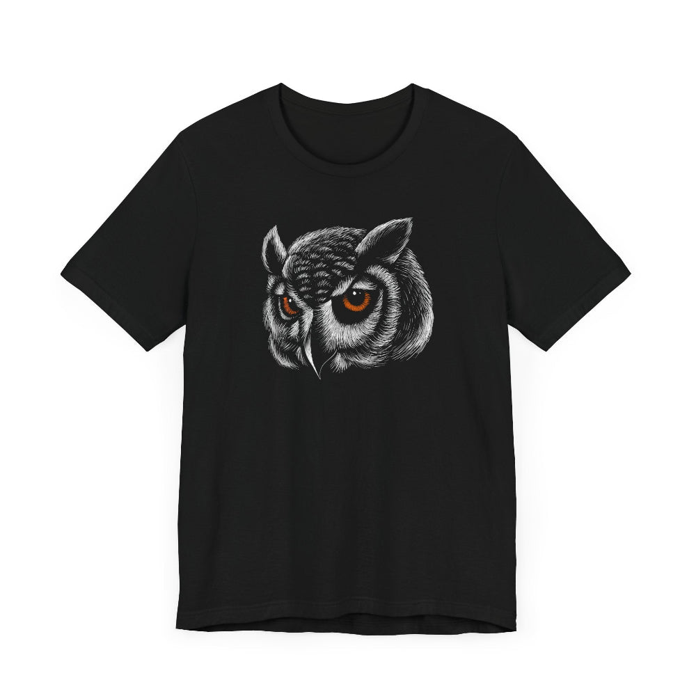 black graphic t shirts with owl art