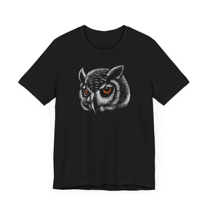 black graphic t shirts with owl art