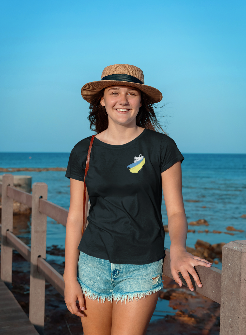 White dove holding Ukraine flag on a patriotic shirt